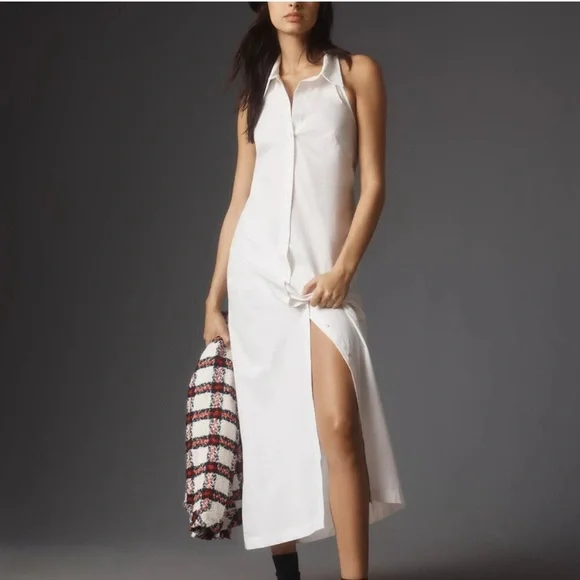 Anthropologie Maeve White Elastic Detail - Picture 3 of 7